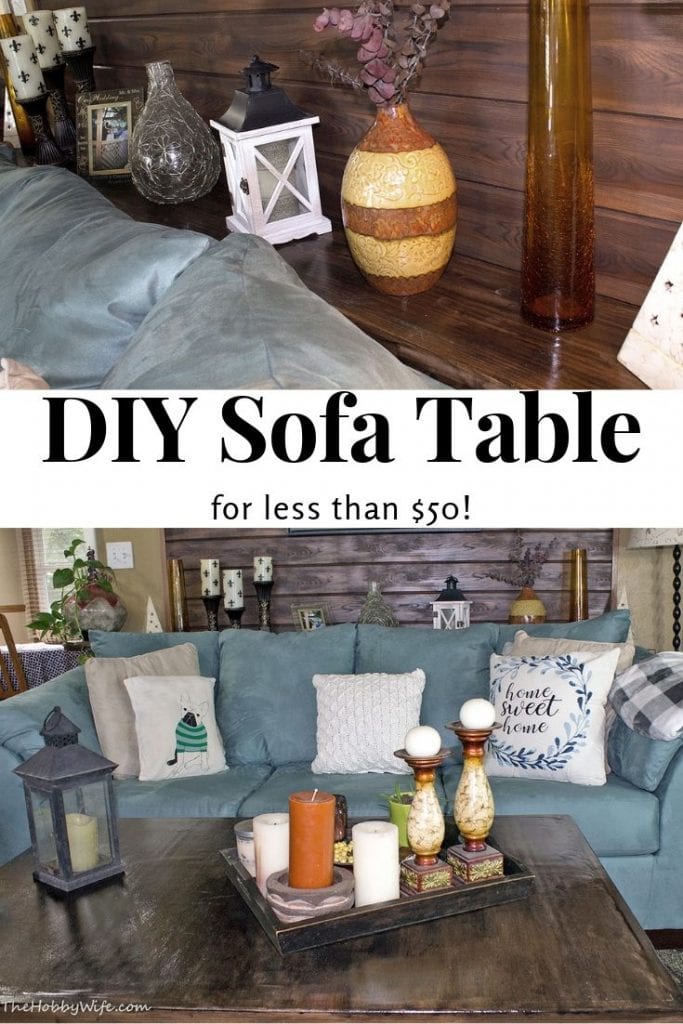 Easy Skinny Sofa Table DIY The Hobby Wife