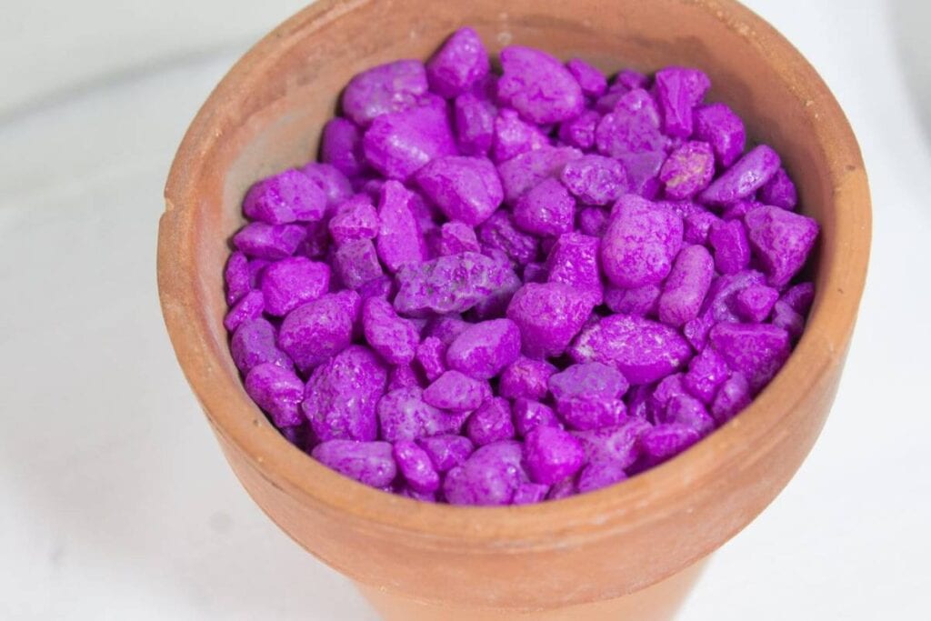gravel in pot