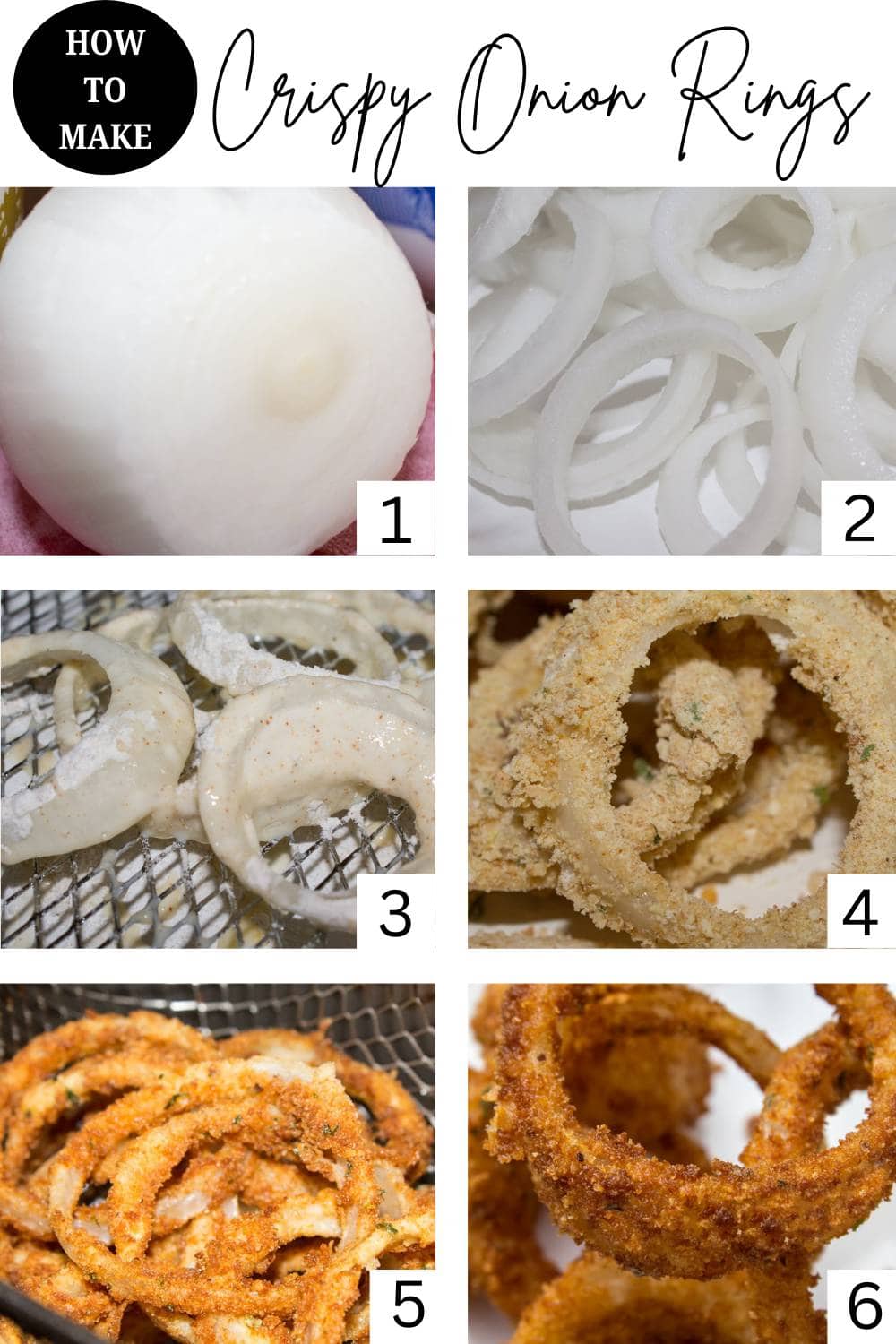 step by step instructions to make a homemade onions rings recipe
